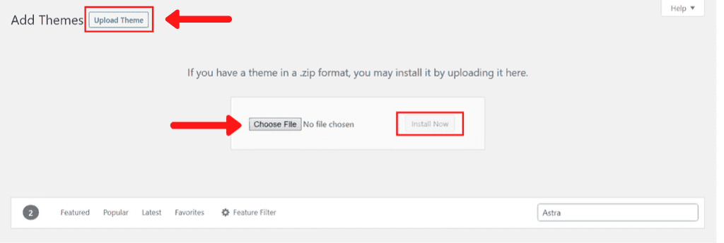 Install WordPress Theme