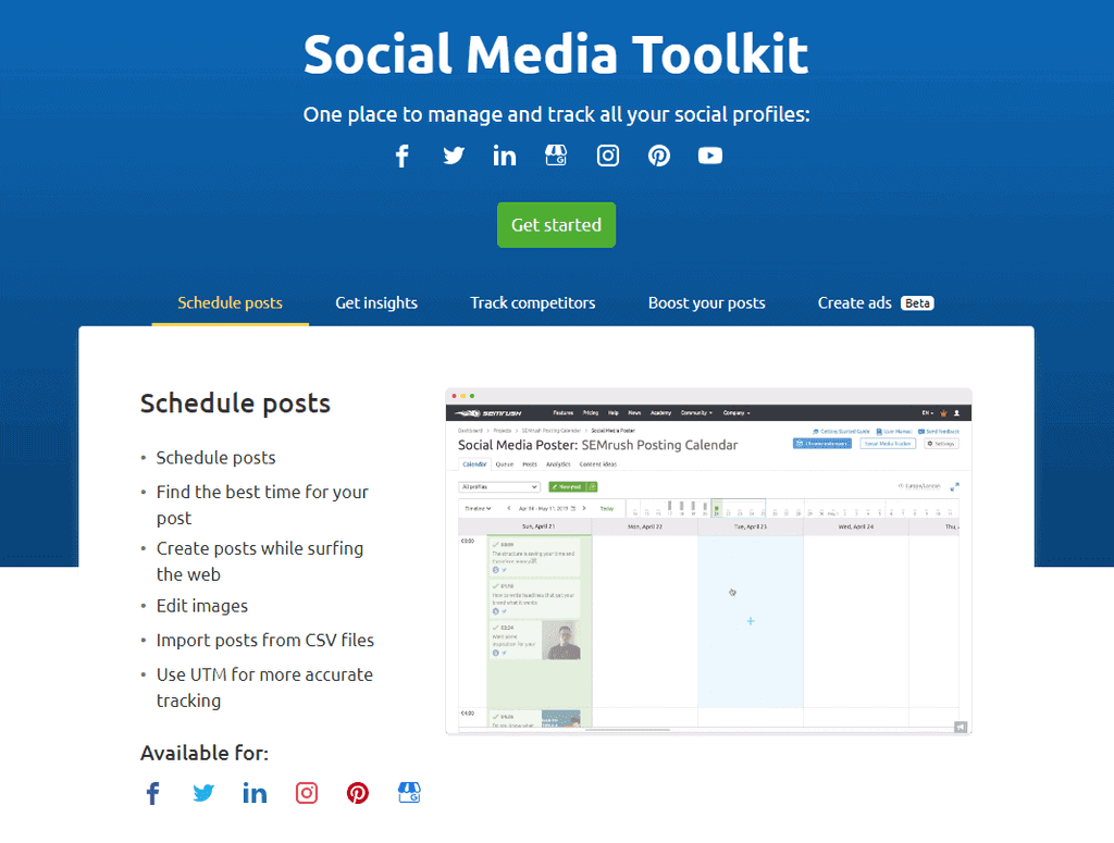 Semrush Social Media Toolkit
