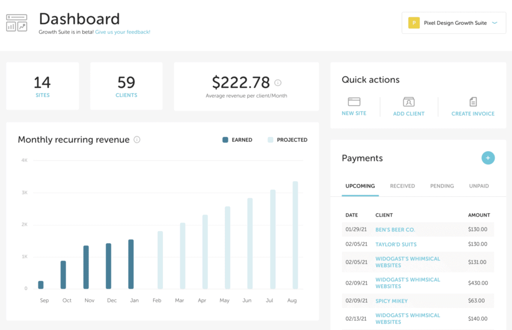 Flywheel Growth Suite Dashboard