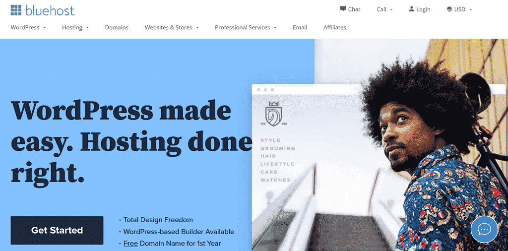 Bluehost Hosting Landing Page