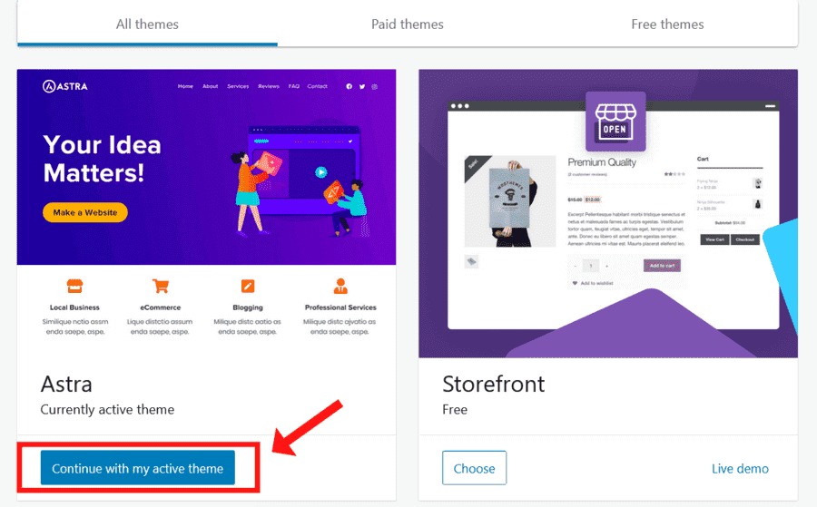 Confirm WordPress Theme