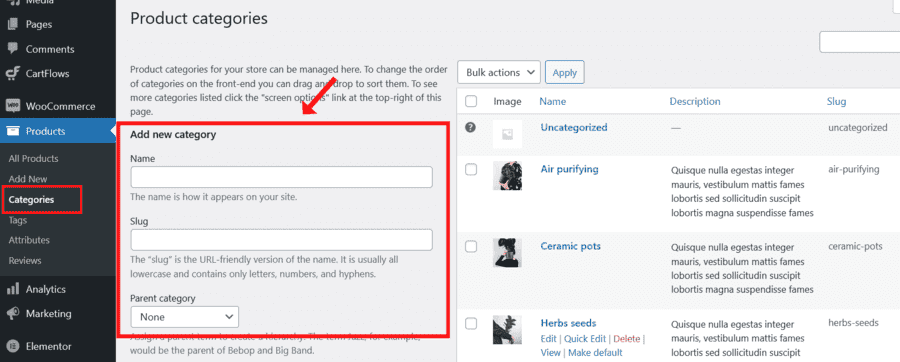 Manage Product Categories in WooCommerce