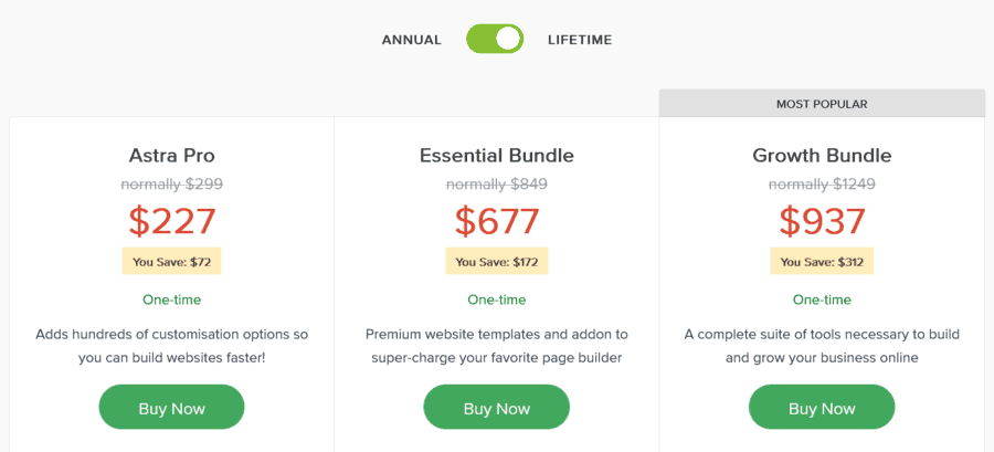 Astra Lifetime Plans and Pricing