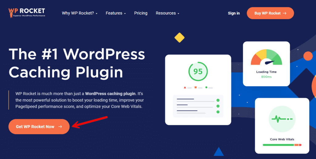Wp Rocket Website Landing Page