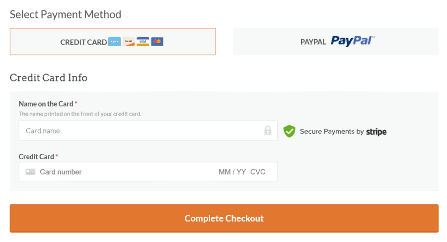 WPForms Payment Information