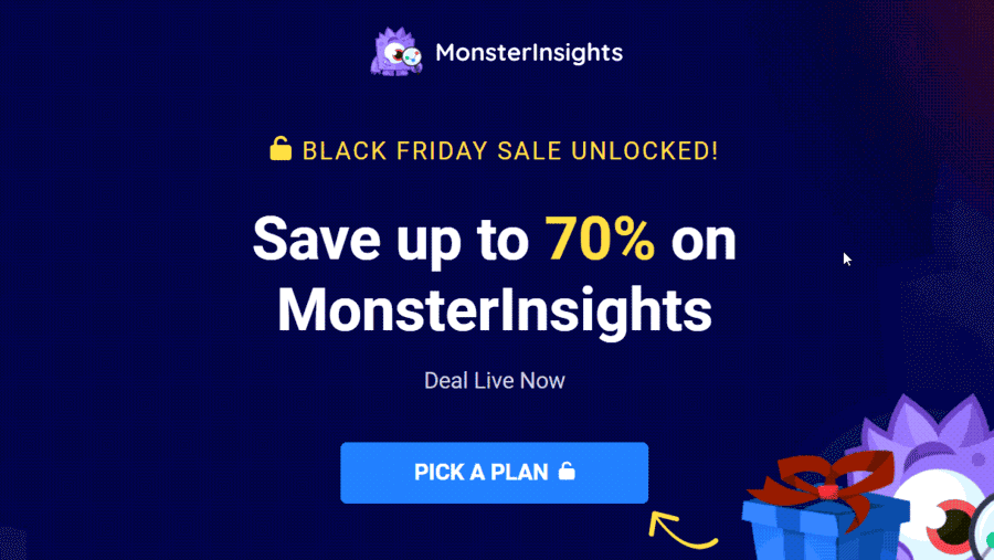 MonsterInsights Black Friday Deals 2023 - Get Up to 70% OFF
