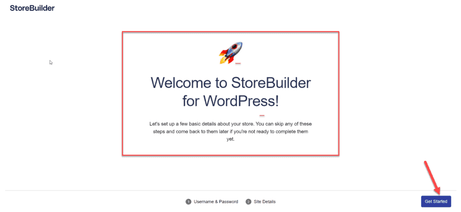 StoreBuilder for WordPress Wizard in Nexcess