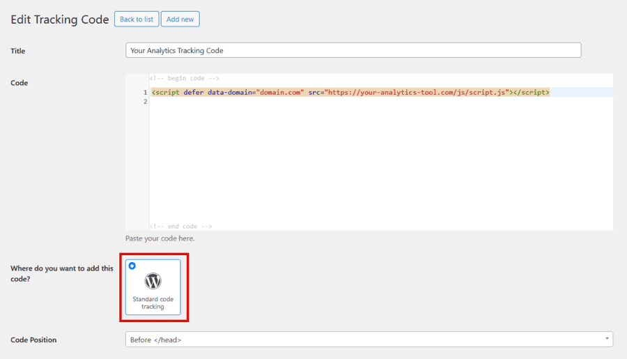 ClickWhale Tracking Code