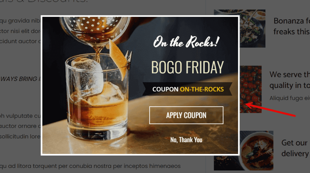 Exit Popup with Discount Offer