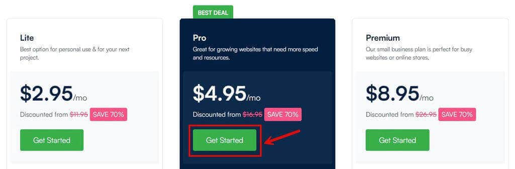 GreenGeeks Plan & Pricing Page