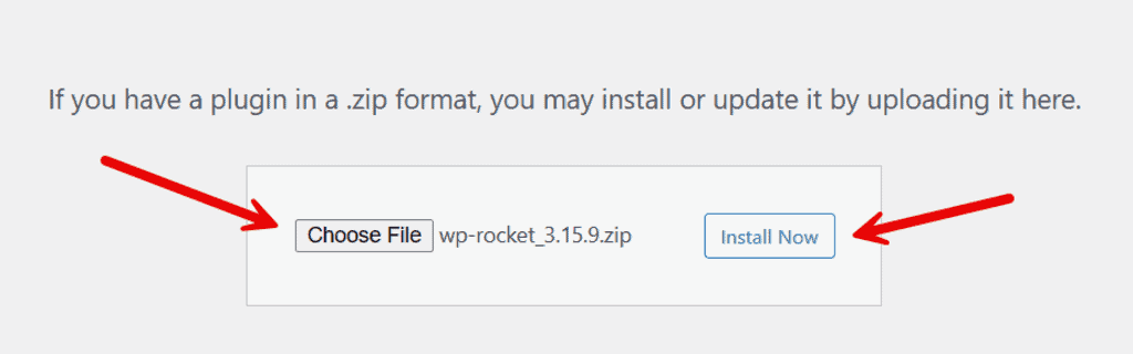 Installing WP Rocket Plugin