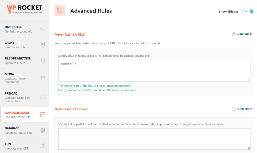 Wp Rocket Advanced Rules