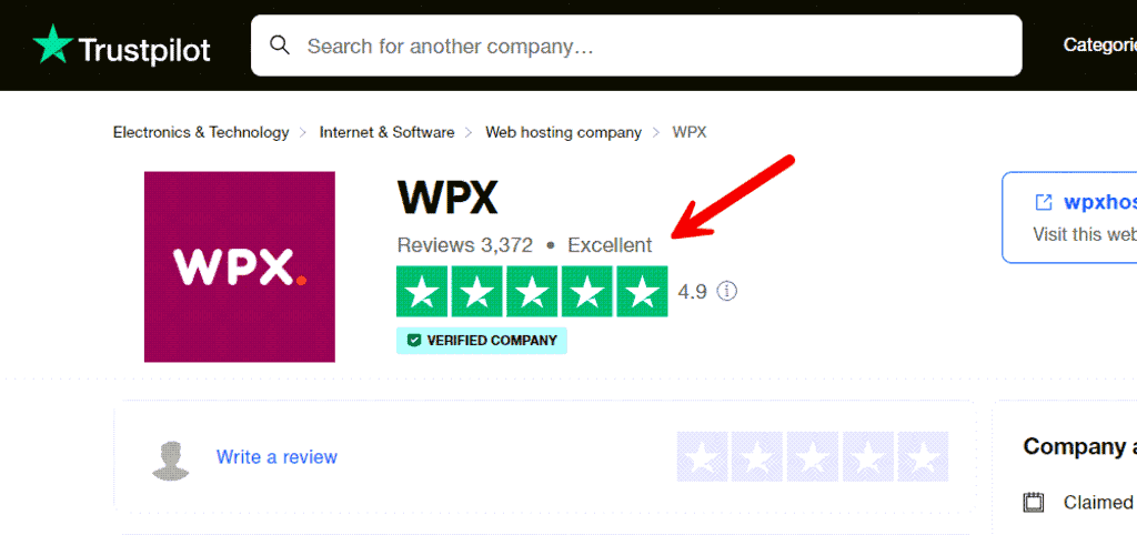 Customer Reviews and Ratings for WPX Hosting on Trustpilot